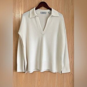 AllSaints | Women’s XS | Cream Ollar Cashmere Sweater | Oversized Italian Yarn